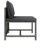 vidaXL Set de muebles de jardín 8 pzas y cojines ratán sintético gris vidaXL Set de muebles de jardín 8 pzas y cojines ratán sintético gris