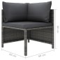 vidaXL Set de muebles de jardín 8 pzas y cojines ratán sintético gris vidaXL Set de muebles de jardín 8 pzas y cojines ratán sintético gris