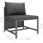 vidaXL Set de muebles de jardín 8 pzas y cojines ratán sintético gris vidaXL Set de muebles de jardín 8 pzas y cojines ratán sintético gris