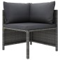 vidaXL Set de muebles de jardín 9 pzas y cojines ratán sintético gris vidaXL Set de muebles de jardín 9 pzas y cojines ratán sintético gris