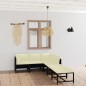 vidaXL Set de muebles de jardín 6 pzas y cojines ratán sintético negro vidaXL Set de muebles de jardín 6 pzas y cojines ratán sintético negro
