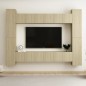 vidaXL Set de muebles salón TV 10 pzas madera ingeniería roble Sonoma