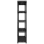 vidaXL Estanterías de almacenaje 5 niveles plástico negro 340x40x185cm