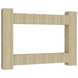 vidaXL Set de muebles salón TV 10 pzas madera ingeniería roble Sonoma