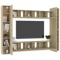 vidaXL Set de muebles salón TV 10 pzas madera ingeniería roble Sonoma