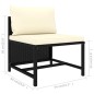 vidaXL Set de muebles de jardín 9 pzas y cojines ratán sintético negro vidaXL Set de muebles de jardín 9 pzas y cojines ratán sintético negro