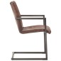 vidaXL Silla voladiza comedor 6 uds cuero auténtico marrón envejecido vidaXL Silla voladiza comedor 6 uds cuero auténtico marrón envejecido