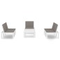 vidaXL Set de muebles de jardín 4 piezas con cojines plástico blanco vidaXL Set de muebles de jardín 4 piezas con cojines plástico blanco