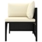 vidaXL Set de muebles de jardín 9 pzas y cojines ratán sintético negro