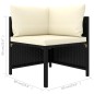 vidaXL Set de muebles de jardín 9 pzas y cojines ratán sintético negro