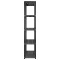 vidaXL Estanterías de almacenaje 5 niveles plástico negro 213x38x170cm vidaXL Estanterías de almacenaje 5 niveles plástico negro 213x38x170cm