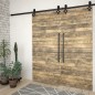 vidaXL Kit de herrajes de puertas correderas acero negro 2 uds 183 cm vidaXL Kit de herrajes de puertas correderas acero negro 2 uds 183 cm