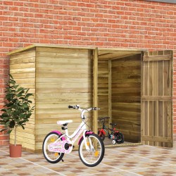 vidaXL Cobertizo de bicicletas de jardín pino impregnado 232x110x170cm