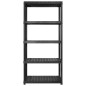 vidaXL Estanterías almacenaje 5 niveles plástico negro 183x45,7x185cm vidaXL Estanterías almacenaje 5 niveles plástico negro 183x45,7x185cm