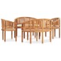 vidaXL Juego de muebles de jardín 5 piezas madera maciza de teca