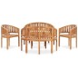 vidaXL Juego de muebles de jardín 5 piezas madera maciza de teca