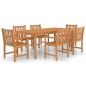 vidaXL Conjunto de comedor de jardín 7 piezas madera maciza de teca