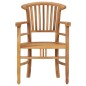 vidaXL Juego de comedor de jardín 3 piezas madera maciza de teca
