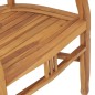 vidaXL Juego de comedor de jardín 3 piezas madera maciza de teca