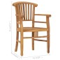 vidaXL Juego de comedor de jardín 3 piezas madera maciza de teca