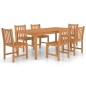vidaXL Conjunto de comedor de jardín 7 piezas madera maciza de teca vidaXL Conjunto de comedor de jardín 7 piezas madera maciza de teca
