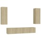vidaXL Set de muebles salón TV 4 pzas madera ingeniería roble Sonoma