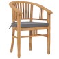 vidaXL Set de comedor de jardín 5 pzas y cojines madera maciza de teca vidaXL Set de comedor de jardín 5 pzas y cojines madera maciza de teca