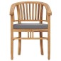 vidaXL Set de comedor de jardín 5 pzas y cojines madera maciza de teca vidaXL Set de comedor de jardín 5 pzas y cojines madera maciza de teca