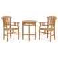vidaXL Conjunto de comedor de jardín 3 piezas madera maciza de teca