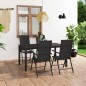 vidaXL Juego de comedor para jardín 5 piezas negro vidaXL Juego de comedor para jardín 5 piezas negro