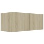 vidaXL Set muebles de salón TV 3 pzas madera ingeniería roble Sonoma