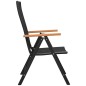 vidaXL Juego de comedor para jardín 9 piezas negro y marrón vidaXL Juego de comedor para jardín 9 piezas negro y marrón