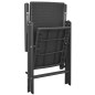 vidaXL Juego de comedor de jardín 9 piezas negro y marrón vidaXL Juego de comedor de jardín 9 piezas negro y marrón
