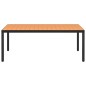 vidaXL Juego de comedor de jardín 9 piezas negro y marrón vidaXL Juego de comedor de jardín 9 piezas negro y marrón
