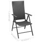 vidaXL Juego de comedor de jardín 9 piezas negro y marrón vidaXL Juego de comedor de jardín 9 piezas negro y marrón