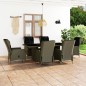 vidaXL Set comedor de jardín 7 piezas y cojines ratán sintético marrón vidaXL Set comedor de jardín 7 piezas y cojines ratán sintético marrón