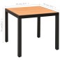 vidaXL Juego de comedor para jardín 3 piezas negro y marrón vidaXL Juego de comedor para jardín 3 piezas negro y marrón