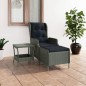 vidaXL Set muebles jardín 2 pzas ratán sintético gris claro y cojines vidaXL Set muebles jardín 2 pzas ratán sintético gris claro y cojines