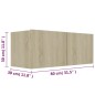 vidaXL Set muebles de salón TV 3 pzas madera ingeniería roble Sonoma