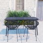 vidaXL Juego de comedor de jardín 5 piezas ratán PVC negro vidaXL Juego de comedor de jardín 5 piezas ratán PVC negro
