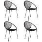 vidaXL Juego de comedor de jardín 5 piezas ratán PVC negro vidaXL Juego de comedor de jardín 5 piezas ratán PVC negro