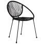 vidaXL Juego de comedor de jardín 5 piezas ratán PVC negro vidaXL Juego de comedor de jardín 5 piezas ratán PVC negro