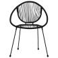 vidaXL Juego de comedor de jardín 5 piezas ratán PVC negro vidaXL Juego de comedor de jardín 5 piezas ratán PVC negro