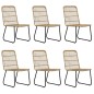 vidaXL Juego de comedor para jardín 7 piezas ratán sintético y vidrio vidaXL Juego de comedor para jardín 7 piezas ratán sintético y vidrio