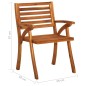 vidaXL Sillas de comedor jardín con cojines 3 uds madera maciza acacia vidaXL Sillas de comedor jardín con cojines 3 uds madera maciza acacia