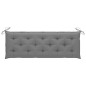 vidaXL Banco de jardín 3 plazas madera eucalipto gris y cojín 150 cm