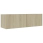 vidaXL Muebles de pared de TV 8 pzas aglomerado color roble Sonoma vidaXL Muebles de pared de TV 8 pzas aglomerado color roble Sonoma