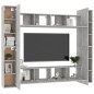 vidaXL Set de muebles de salón 8 pzas madera ingeniería gris hormigón vidaXL Set de muebles de salón 8 pzas madera ingeniería gris hormigón