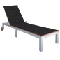 vidaXL Tumbona con cojín madera maciza de acacia y acero galvanizado vidaXL Tumbona con cojín madera maciza de acacia y acero galvanizado