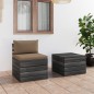 vidaXL Muebles de jardín de palets 2 piezas cojines madera de pino vidaXL Muebles de jardín de palets 2 piezas cojines madera de pino